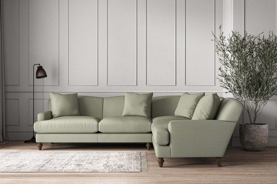 Deni Super Grand Right Hand Corner Sofa - Recycled Cotton Seaspray