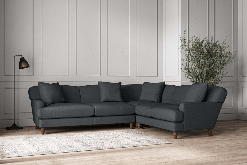Deni Super Grand Right Hand Corner Sofa - Recycled Cotton Thunder