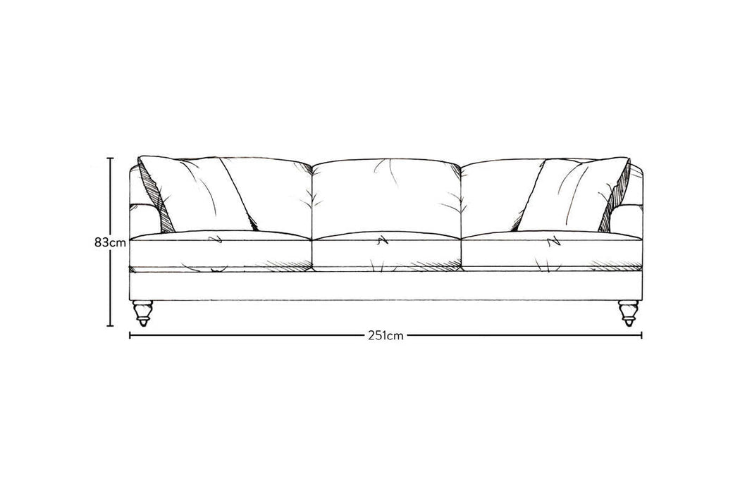 Deni Super Grand Sofa - Brera Linen Smoke