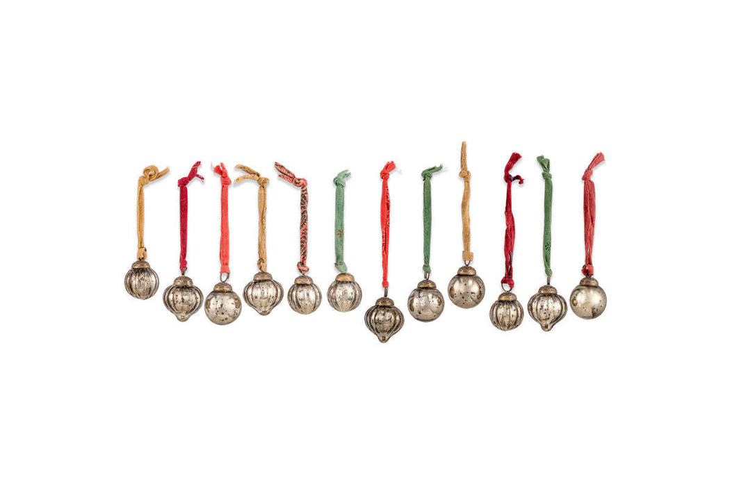 Dew Drop Baubles Antique Gold Set Of 12 Dd38Gb