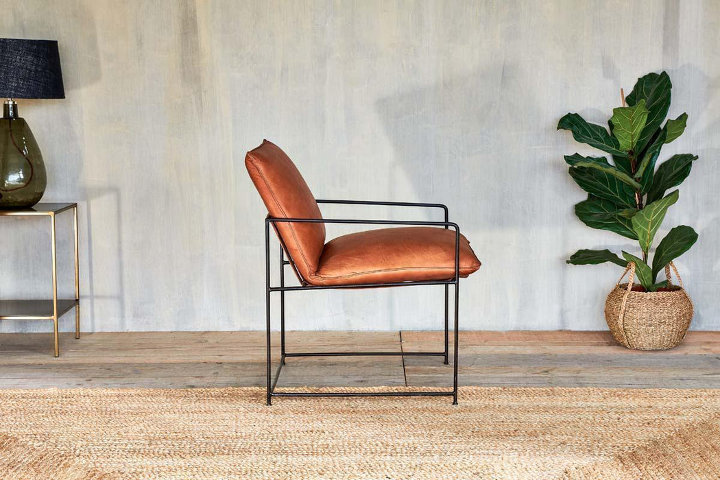 Durium Leather Lounger Aged Tan