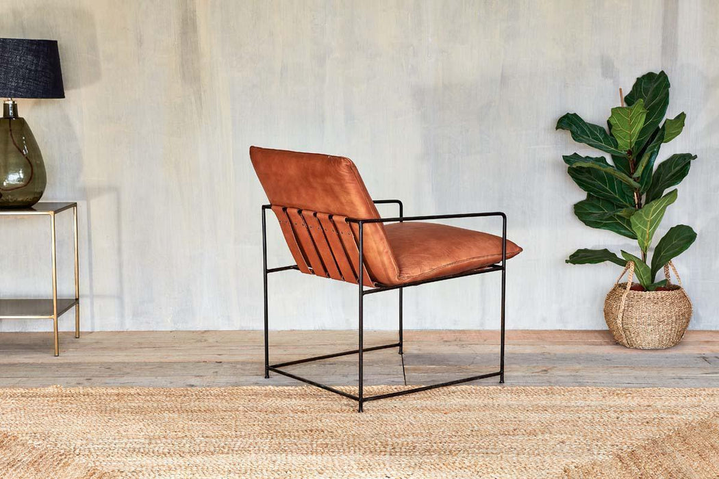 Durium Leather Lounger Aged Tan