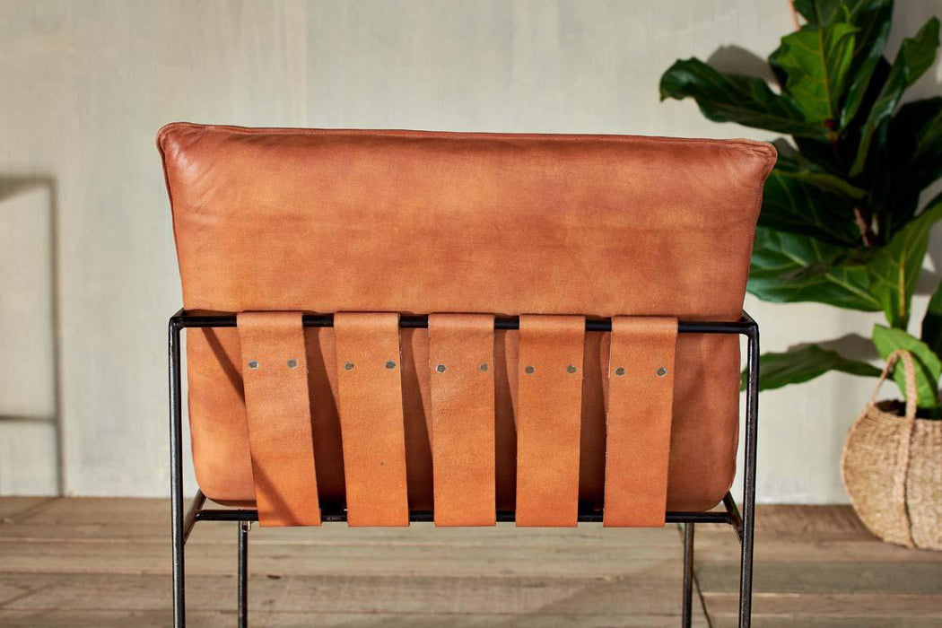 Durium Leather Lounger Aged Tan