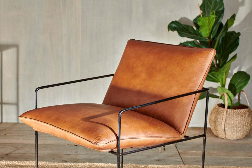 Durium Leather Lounger Aged Tan