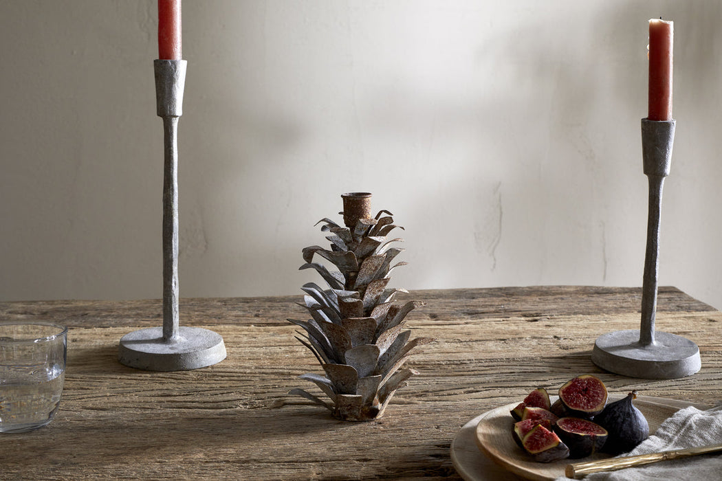 Elagalu Pine Cone Candle Holder Zinc