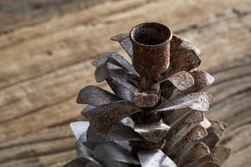 Elagalu Pine Cone Candle Holder Zinc