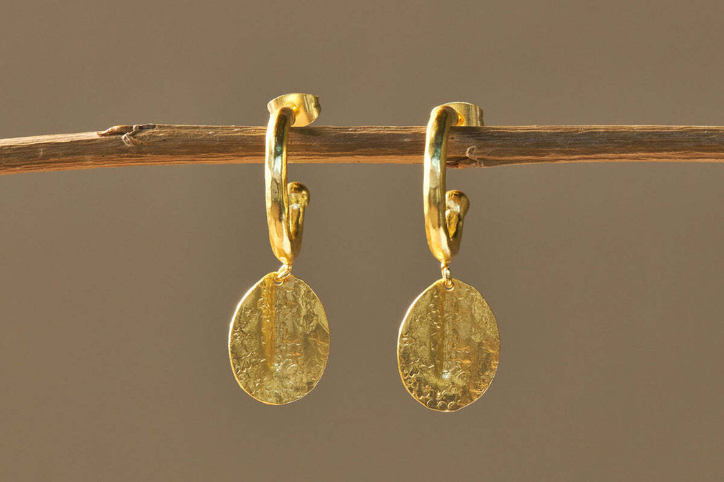 Esta Hoop Earrings Gold One Size