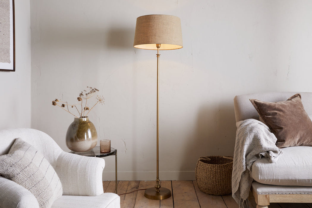 Ehadi Antique Floor Lamp Antique Brass