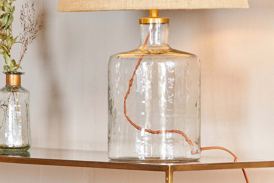 Edina Recycled Glass Table Lamp Clear Small