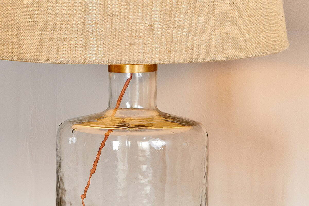 Edina Recycled Glass Table Lamp Clear Small