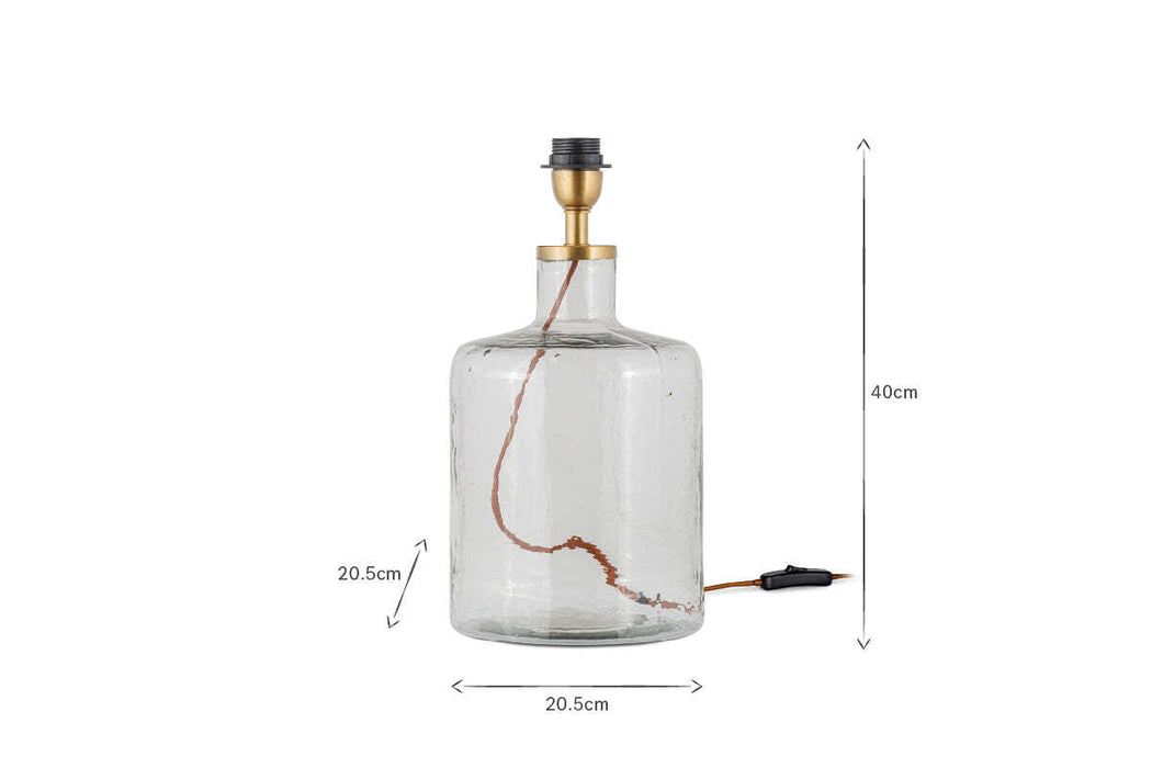 Edina Recycled Glass Table Lamp Clear Small