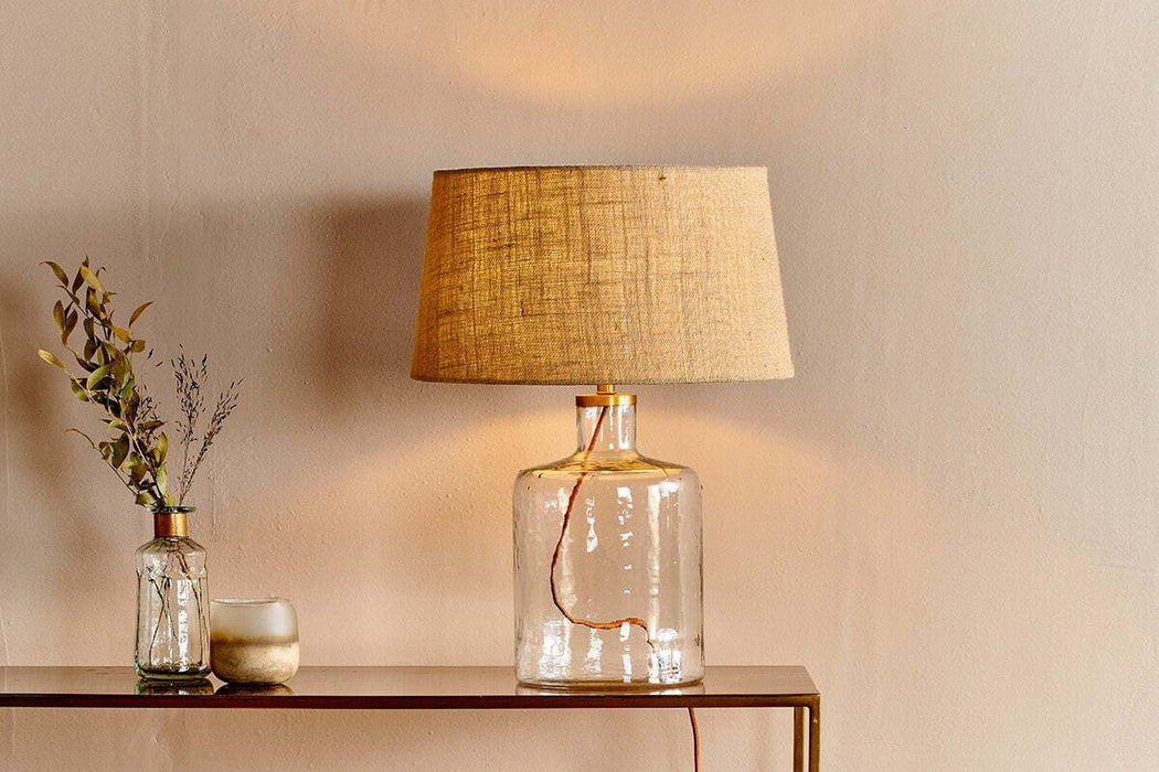 Edina Recycled Glass Table Lamp Clear Small