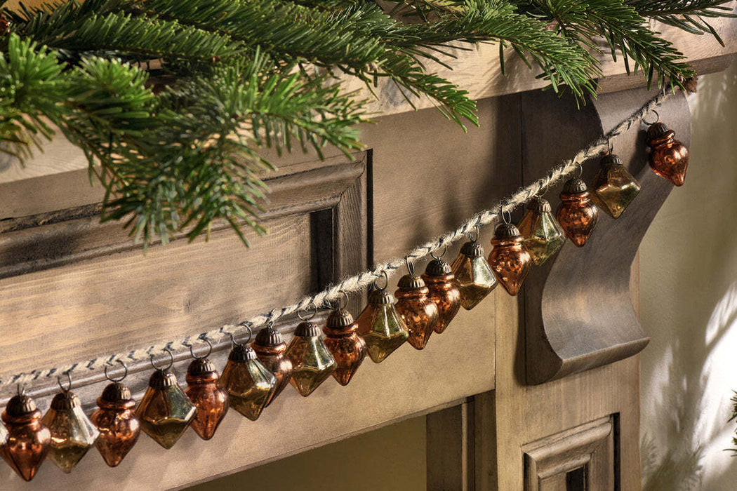 Ekiti Bauble Garland Antique Gold Rust