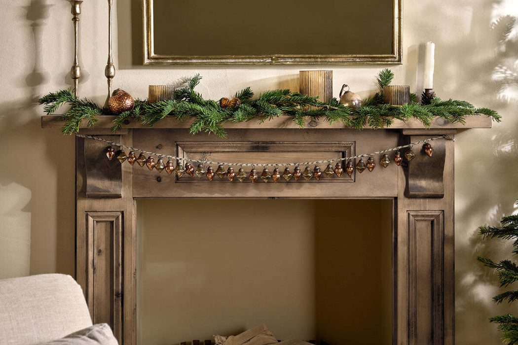 Ekiti Bauble Garland Antique Gold Rust