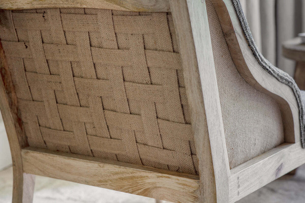 Elbu Deconstructed Jacquard Weave Armchair Charcoal