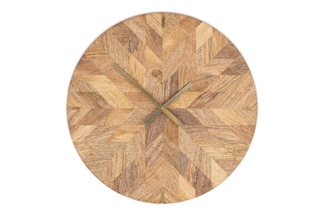 Enugu Mango Wood Clock Natural