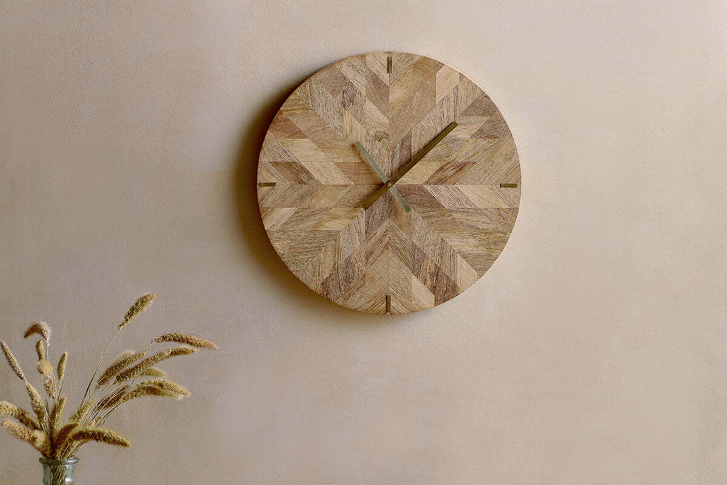 Enugu Mango Wood Clock Natural