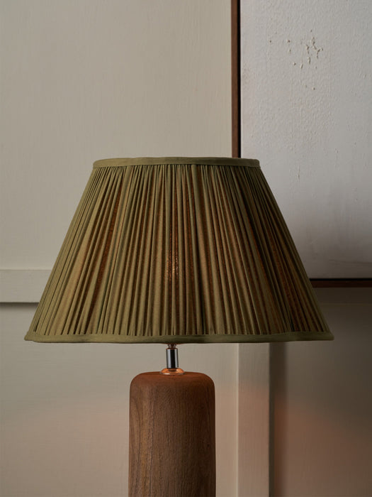 Pleated Scalloped Olive Green Lamp Shade