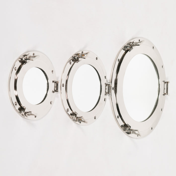 Large Polished Port Hole Mirror
