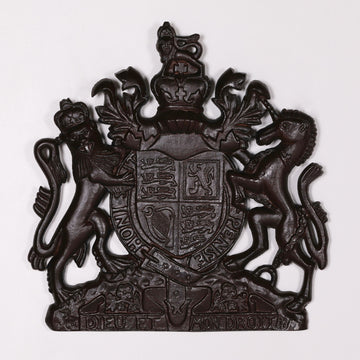 Rustic Iron Style 37cm Cast Metal Coat of Arms