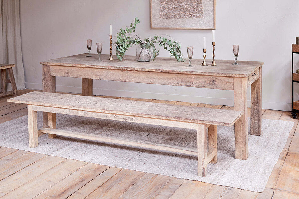 Fioni Reclaimed Wood Bench Natural