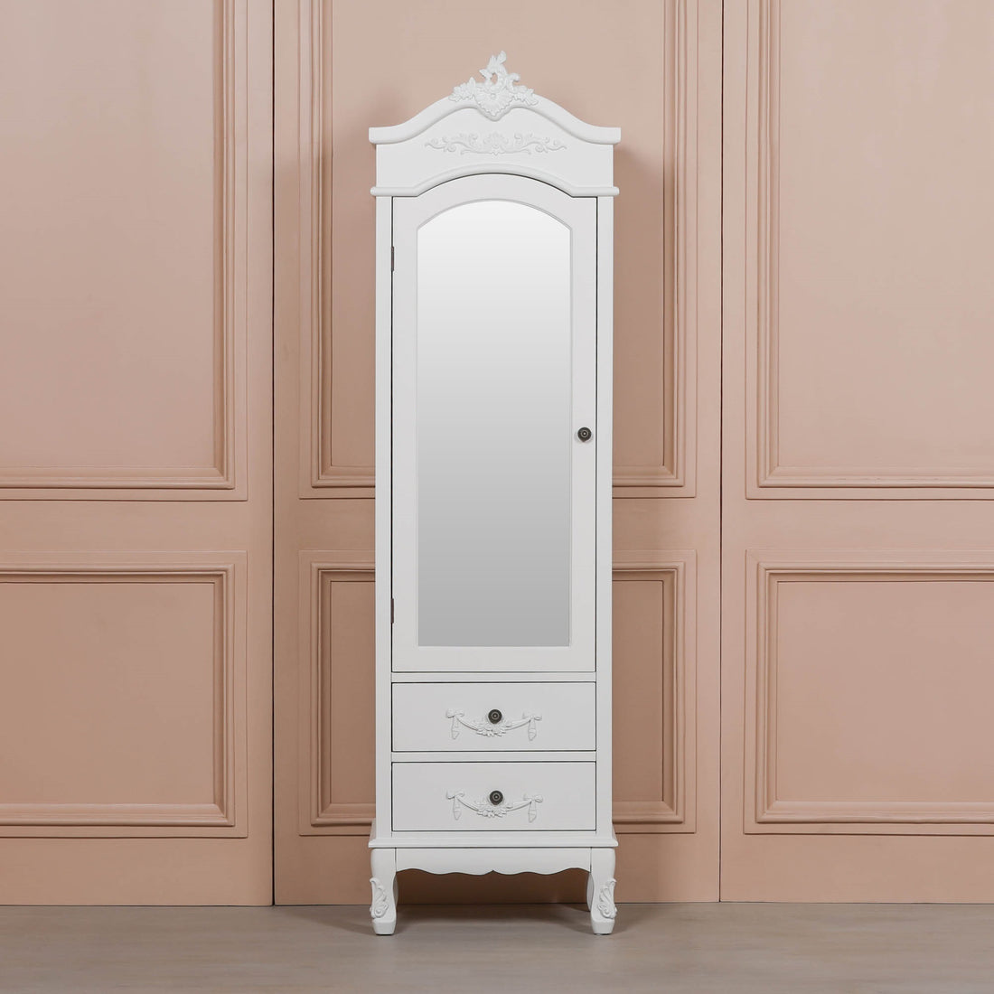 French White Armoire with Drawers