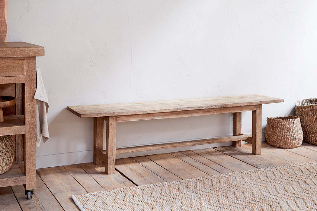 Fioni Reclaimed Wood Bench Natural