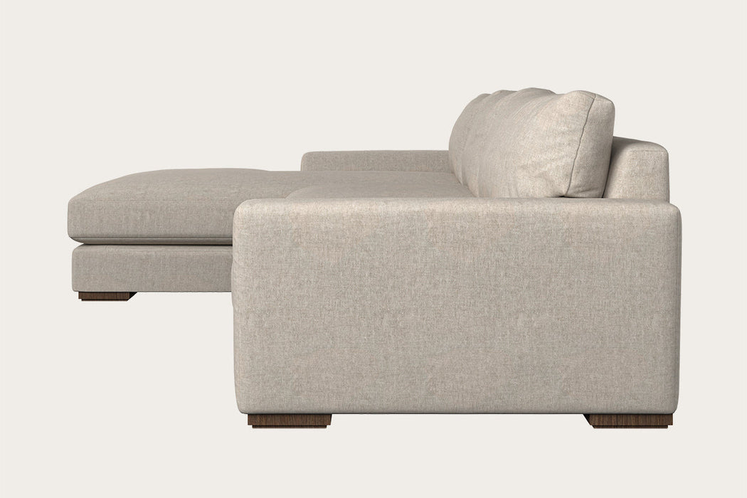 Guddu Grand Left Hand Chaise Sofa Brera Linen Natural