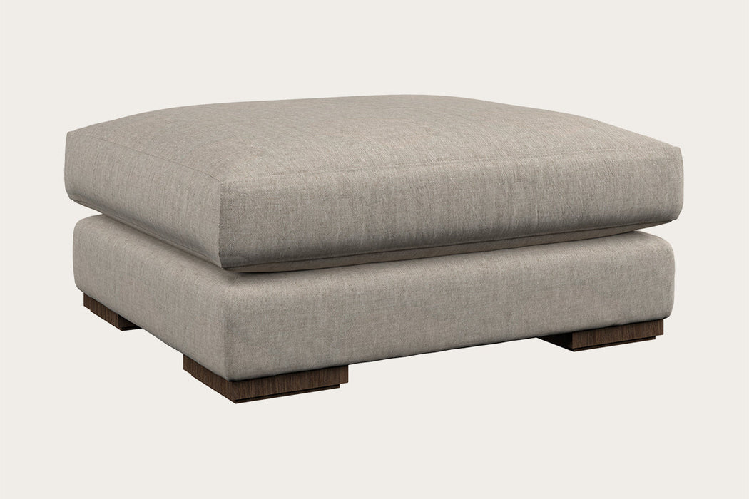 Guddu Large Footstool Brera Linen Natural