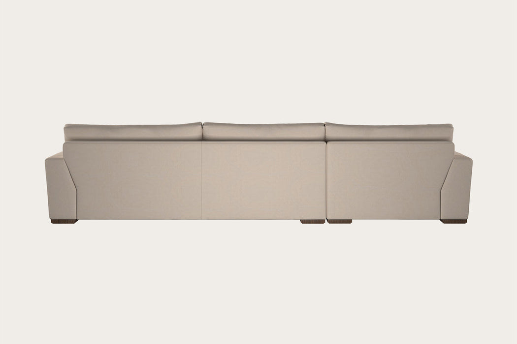 Guddu Grand Left Hand Chaise Sofa - Recycled Cotton Natural