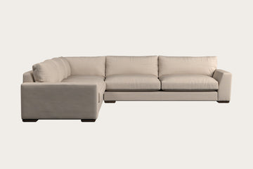 Guddu Grand Left Hand Corner Sofa - Recycled Cotton Natural