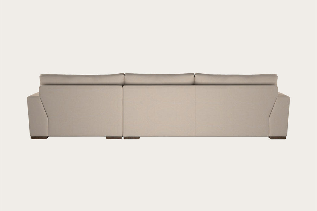 Guddu Large Right Hand Chaise Sofa - Recycled Cotton Natural