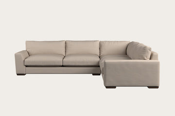 Guddu Large Right Hand Corner Sofa - Recycled Cotton Natural