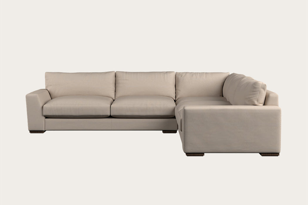 Guddu Large Right Hand Chaise Sofa - Brera Linen Espresso