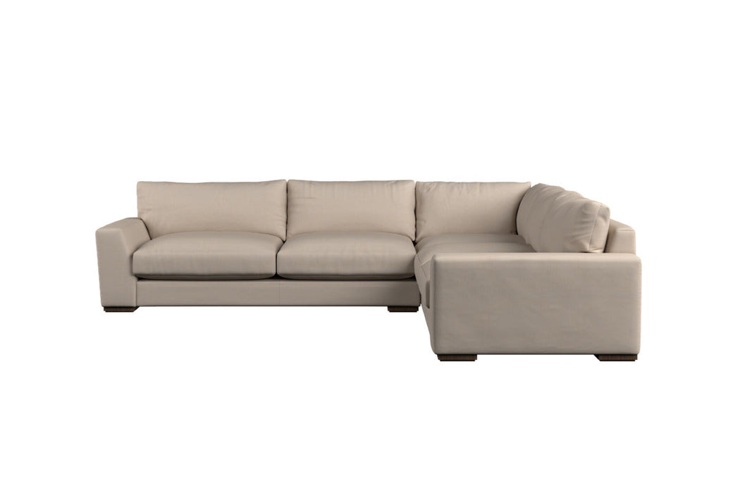 Guddu Large Right Hand Chaise Sofa - Brera Linen Espresso