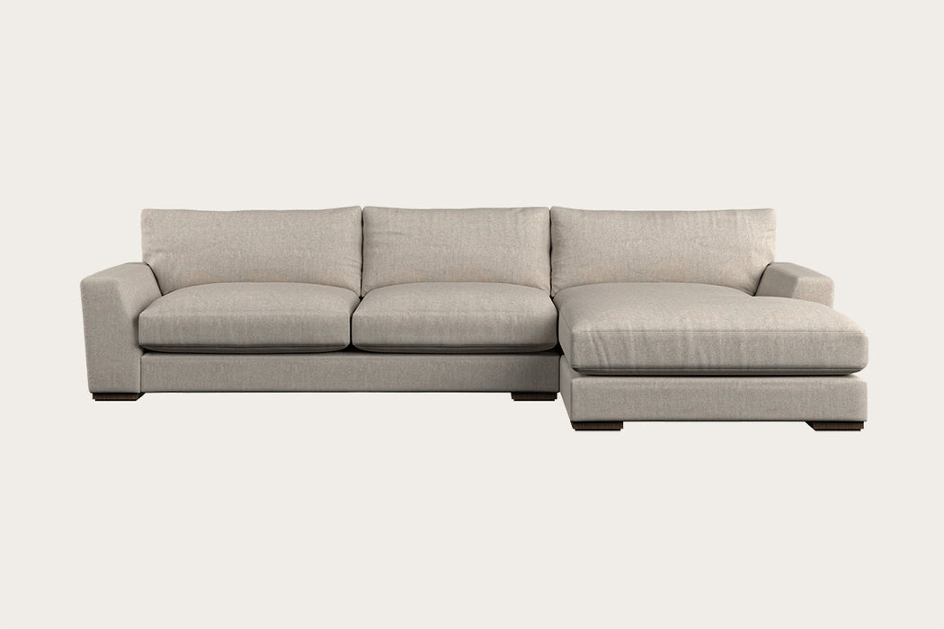 Guddu Large Right Hand Chaise Sofa Brera Linen Natural