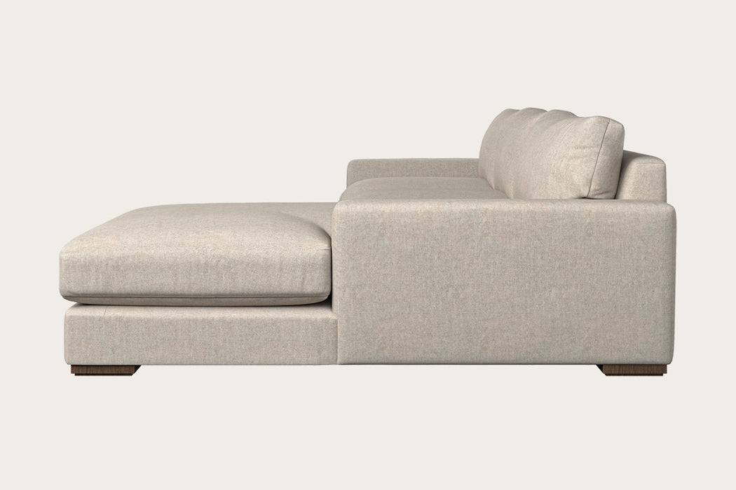 Guddu Large Right Hand Chaise Sofa Brera Linen Natural