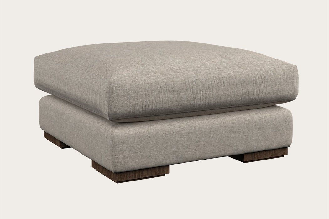 Guddu Medium Footstool Brera Linen Natural