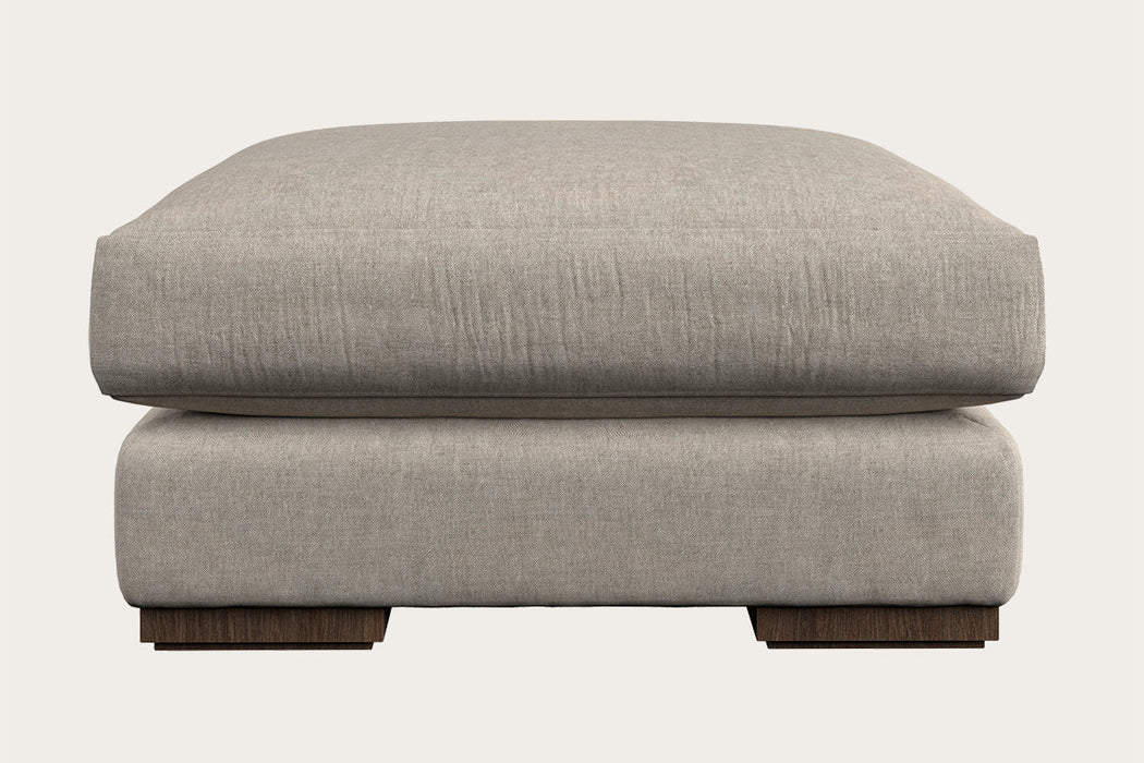 Guddu Medium Footstool Brera Linen Natural