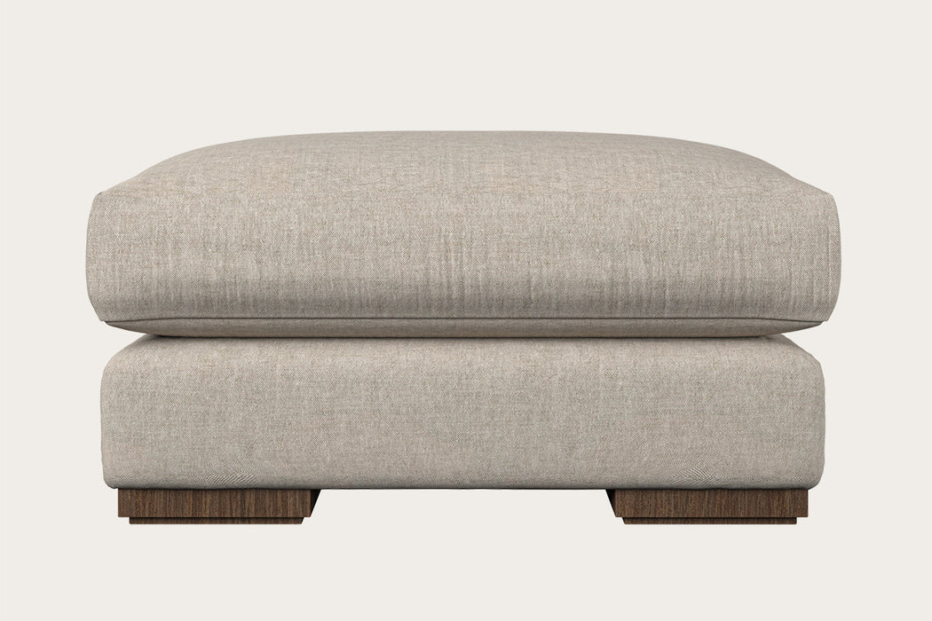 Guddu Medium Footstool Brera Linen Natural