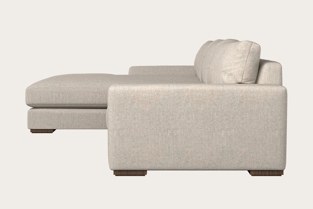 Guddu Medium Left Hand Chaise Sofa Brera Linen Natural