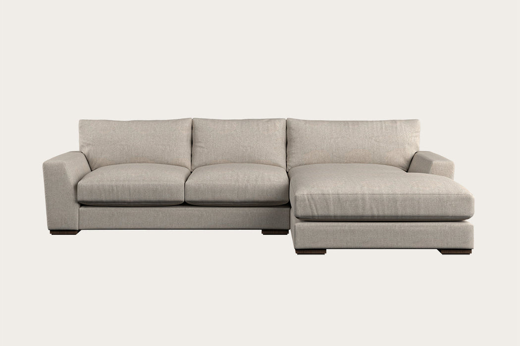 Guddu Medium Right Hand Chaise Sofa Brera Linen Natural