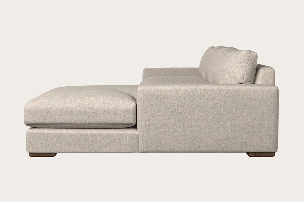 Guddu Medium Right Hand Chaise Sofa Brera Linen Natural