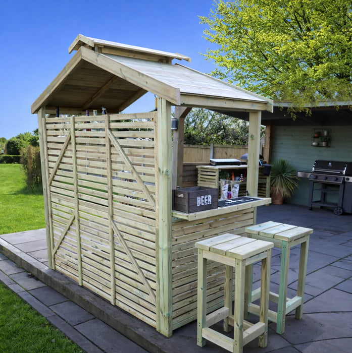 Wooden Garden Bar Premium FSC® Timber Outdoor Serving Station