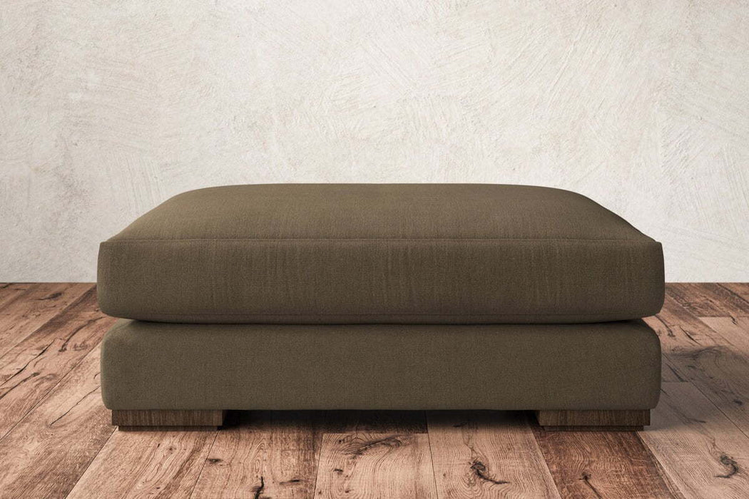 Guddu Grand Footstool - Brera Linen Chestnut