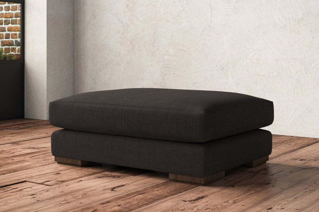 Guddu Grand Footstool - Brera Linen Espresso