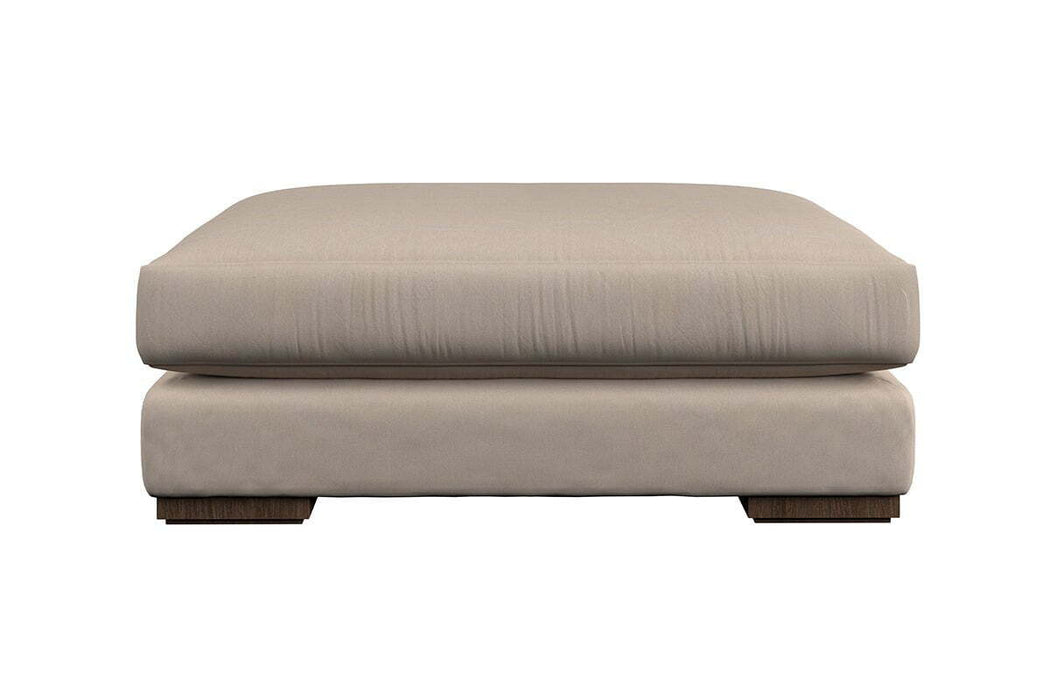 Guddu Grand Footstool - Brera Linen Espresso