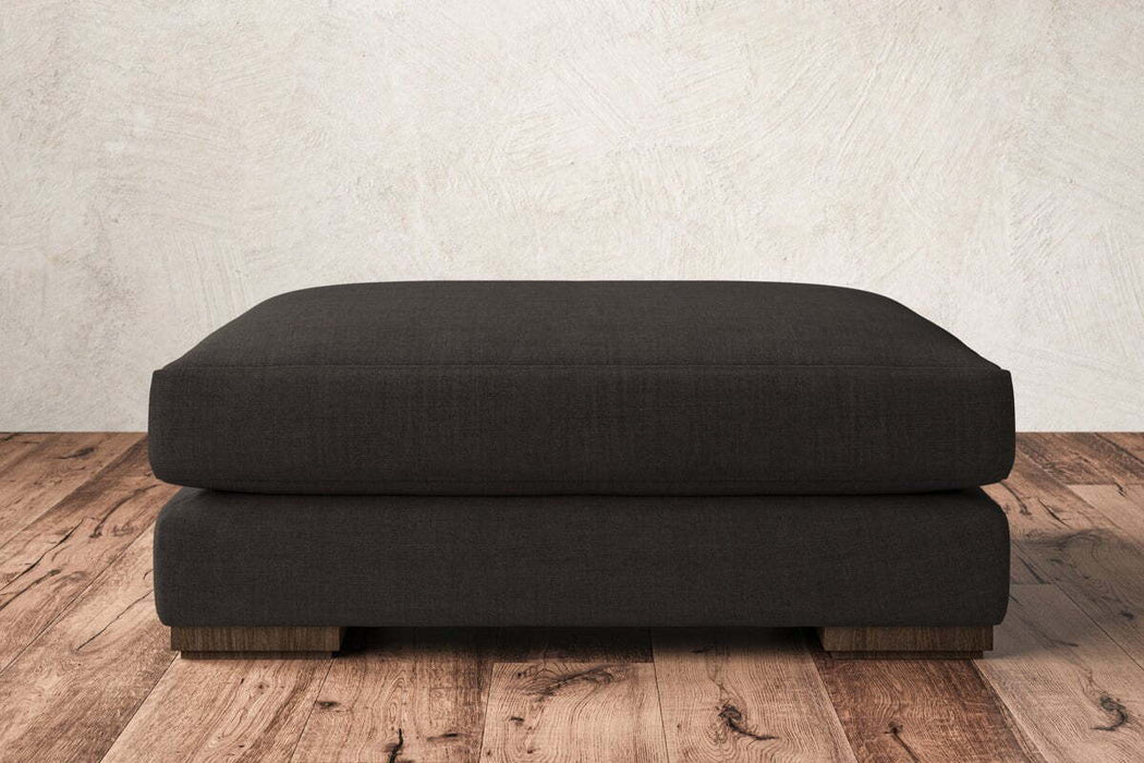Guddu Grand Footstool - Brera Linen Espresso