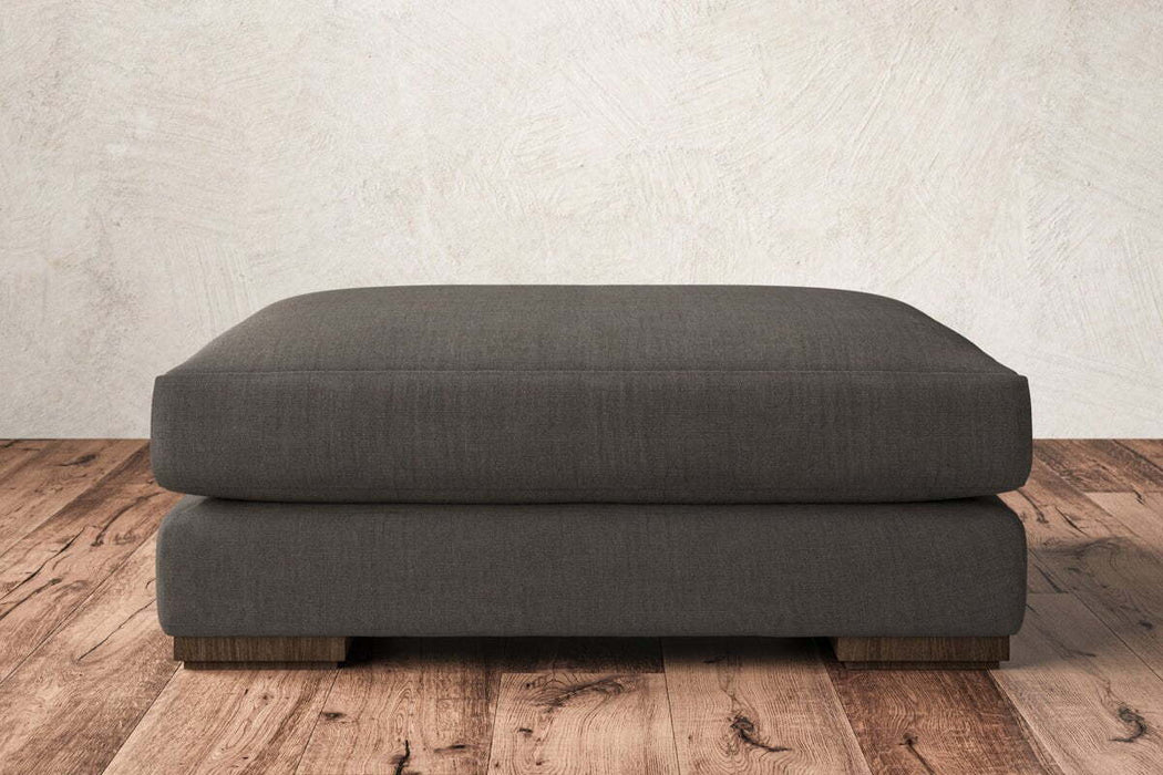 Guddu Grand Footstool - Brera Linen Granite