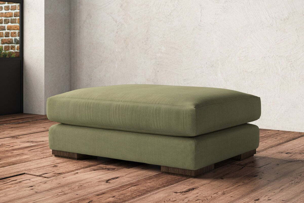 Guddu Grand Footstool - Brera Linen Sage